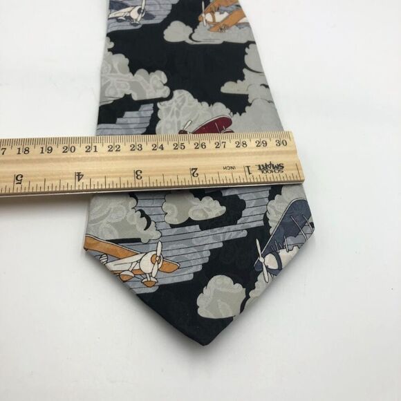 Vintage Designs by A Rogers Mens Neck Tie Airplane Aviation Pilot Retro Neckwear - Picture 6 of 6